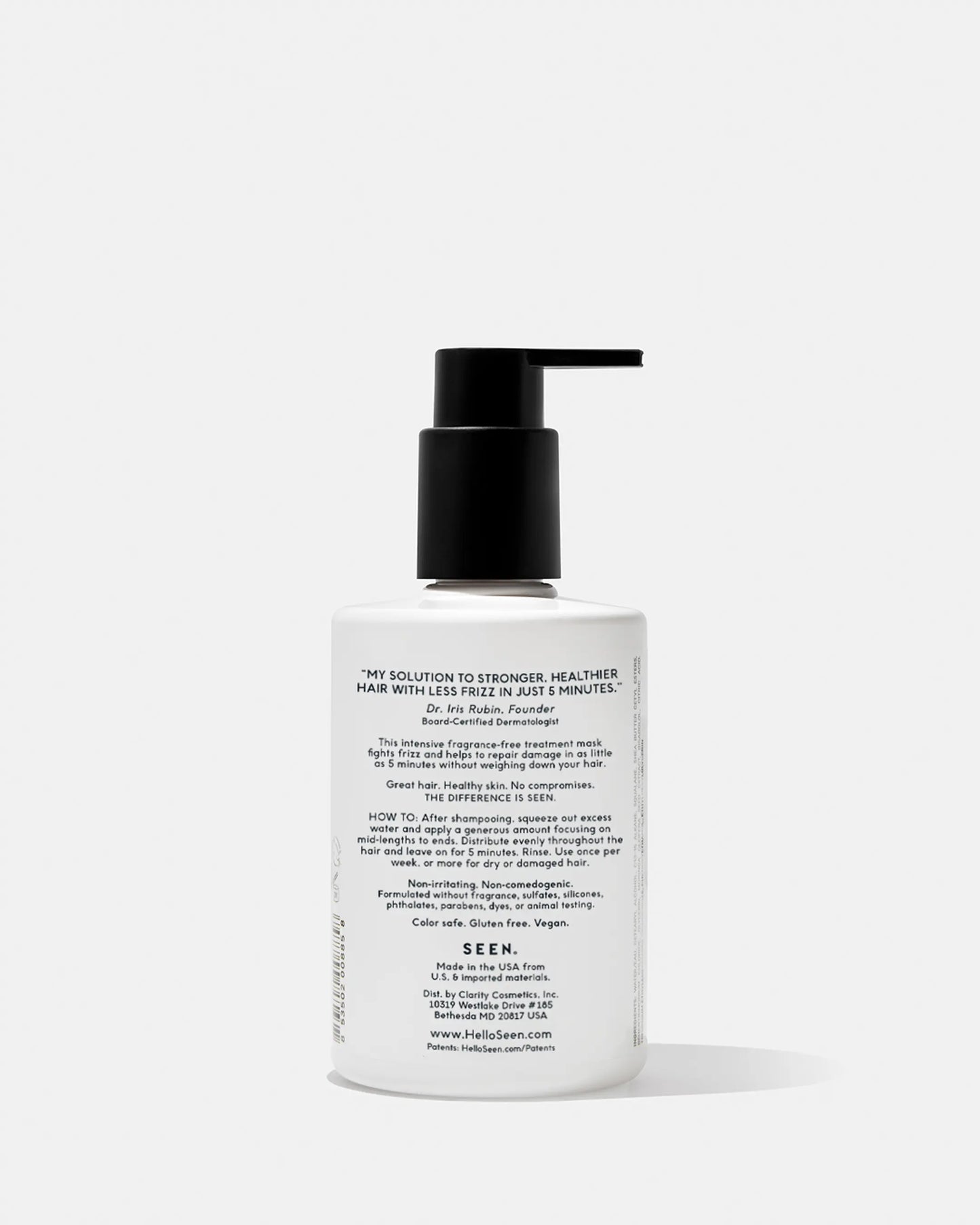 SEEN Frizz + Repair Treatment Mask, Fragrance Free